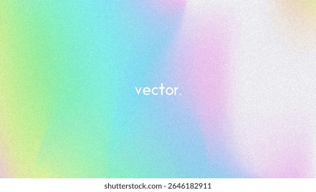 Fundo de gradiente de ruído. Abstrato Bg Granulado Nas Cores Rosa, Roxa E Azul. Holograma Iridescente. Textura Holográfica Pearlescente Com Folha De Arco-Íris. Tela de Cromo claro com efeito de brilho de lente
