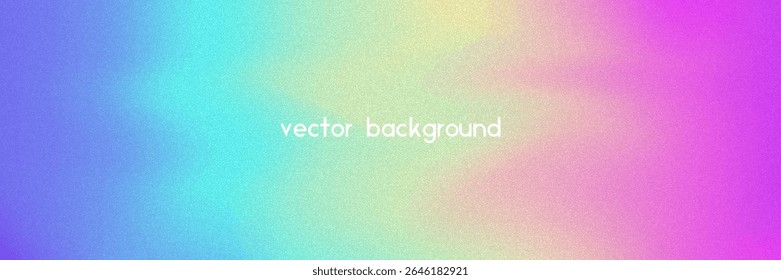 Noise Gradient Background. Abstract Grainy Bg In Pink, Purple And Blue Colors. Iridescent Hologram. Pearlescent Holographic Texture With Rainbow Foil. Liquid Paint Wave With Elegant Shine