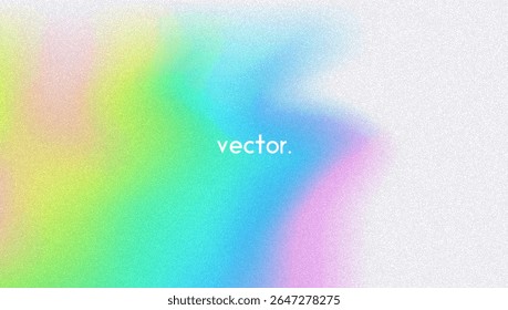 Fundo de gradiente de ruído. Abstrato Bg Granulado Nas Cores Rosa, Roxa E Azul. Holograma Iridescente. Textura Holográfica Pearlescente Com Folha De Arco-Íris. Fundo de cromo com efeito de fluido de pérola