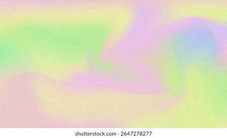 Noise Gradient Background. Abstract Grainy Bg In Pink, Purple And Blue Colors. Iridescent Hologram. Pearlescent Holographic Texture With Rainbow Foil. Modern Photo Wall With Soft Splash