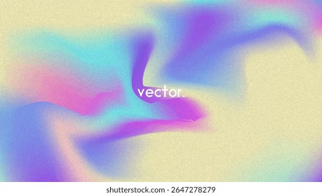 Fondo de gradiente de ruido. Abstractas Bolso Granulado En Colores Rosa, Púrpura Y Azul. Holograma irisado. Textura Holográfica Perlescente Con Lámina De Arco Iris. Transición de tinta sutil y destello suave