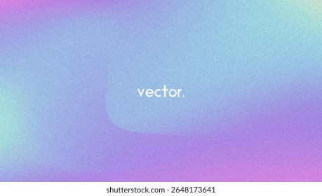 Noise Gradient Background. Abstract Grainy Bg In Pink, Purple And Blue Colors. Iridescent Hologram. Pearlescent Holographic Texture With Rainbow Foil. Soft Pastel Mesh With Neon Glow And Blur