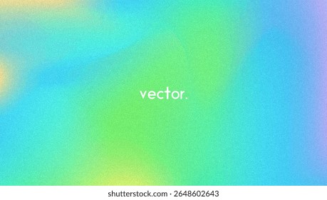 Noise Gradient Background. Abstract Grainy Bg In Pink, Purple And Blue Colors. Iridescent Hologram. Pearlescent Holographic Texture With Rainbow Foil. Dynamic Mesh Splash With Watercolor Cloud