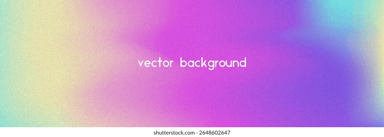 Noise Gradient Background. Abstract Grainy Bg In Pink, Purple And Blue Colors. Iridescent Hologram. Pearlescent Holographic Texture With Rainbow Foil. Dynamic Mesh Splash With Watercolor Cloud