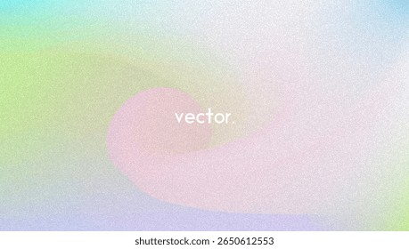 Fundo de gradiente de ruído. Abstrato Bg Granulado Nas Cores Rosa, Roxa E Azul. Holograma Iridescente. Textura Holográfica Pearlescente Com Folha De Arco-Íris. Onda de tinta estética com fluxo de plástico