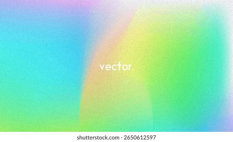 Noise Gradient Background. Abstract Grainy Bg In Pink, Purple And Blue Colors. Iridescent Hologram. Pearlescent Holographic Texture With Rainbow Foil. Old Movie Filter On Pastel Backdrop