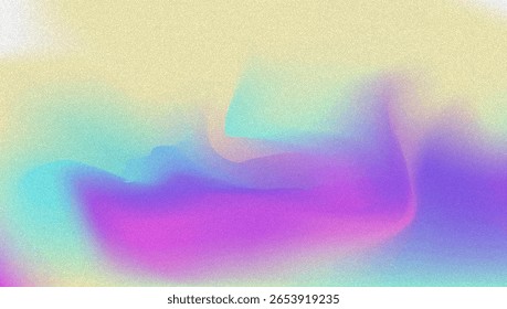 Fondo de gradiente de ruido. Abstractas Bolso Granulado En Colores Rosa, Púrpura Y Azul. Holograma irisado. Textura Holográfica Perlescente Con Lámina De Arco Iris. Salpicadura De Acuarela En Estilo De Malla De Perlas