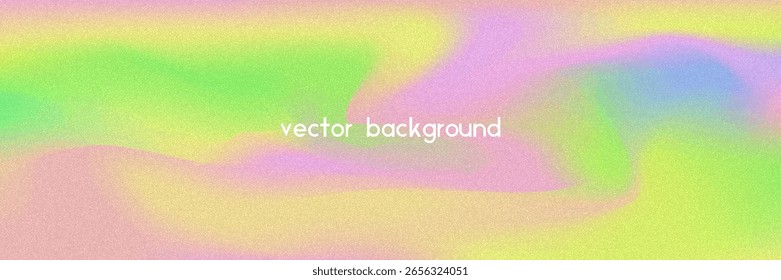 Noise Gradient Background. Abstract Grainy Bg In Pink, Purple And Blue Colors. Iridescent Hologram. Pearlescent Holographic Texture With Rainbow Foil. Modern Photo Wall With Soft Splash