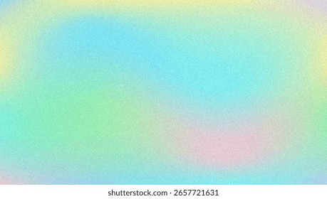 Noise Gradient Background. Abstract Grainy Bg In Pink, Purple And Blue Colors. Iridescent Hologram. Pearlescent Holographic Texture With Rainbow Foil. Ink Effect With Watercolor Cloud Wave