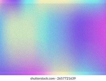 Fondo de gradiente de ruido. Abstractas Bolso Granulado En Colores Rosa, Púrpura Y Azul. Holograma irisado. Textura Holográfica Perlescente Con Lámina De Arco Iris. Fondo cromado con efecto de fluidos de perlas