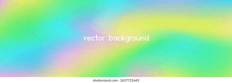 Fundo de gradiente de ruído. Abstrato Bg Granulado Nas Cores Rosa, Roxa E Azul. Holograma Iridescente. Textura Holográfica Pearlescente Com Folha De Arco-Íris. Fluxo De Néon E Brilho De Plástico Dinâmico