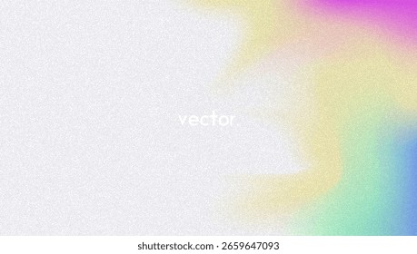 Noise Gradient Background. Abstract Grainy Bg In Pink, Purple And Blue Colors. Iridescent Hologram. Pearlescent Holographic Texture With Rainbow Foil. Dust Overlay On Aesthetic Summer Wall