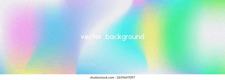 Fondo de gradiente de ruido. Abstractas Bolso Granulado En Colores Rosa, Púrpura Y Azul. Holograma irisado. Textura Holográfica Perlescente Con Lámina De Arco Iris. Viejo Filtrar De Película Sobre Fondo Pastel