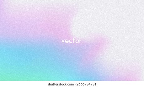 Fondo de gradiente de ruido. Abstractas Bolso Granulado En Colores Rosa, Púrpura Y Azul. Holograma irisado. Textura Holográfica Perlescente Con Lámina De Arco Iris. Transición de tinta sutil y destello suave