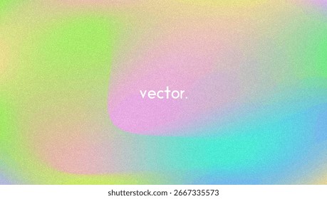 Fondo de gradiente de ruido. Abstractas Bolso Granulado En Colores Rosa, Púrpura Y Azul. Holograma irisado. Textura Holográfica Perlescente Con Lámina De Arco Iris. Resplandor plástico dinámico y flujo de neón