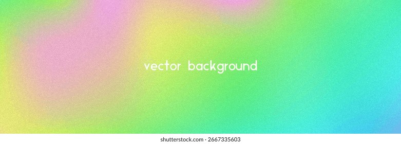 Noise Gradient Background. Abstract Grainy Bg In Pink, Purple And Blue Colors. Iridescent Hologram. Pearlescent Holographic Texture With Rainbow Foil. Trendy Metal Shape With Pastel Gradation