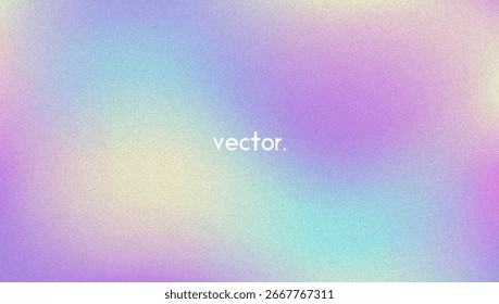 Fondo de gradiente de ruido. Abstractas Bolso Granulado En Colores Rosa, Púrpura Y Azul. Holograma irisado. Textura Holográfica Perlescente Con Lámina De Arco Iris. Cubierta lisa del cromo con el neón vibrante