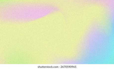 Fundo de gradiente de ruído. Abstrato Bg Granulado Nas Cores Rosa, Roxa E Azul. Holograma Iridescente. Textura Holográfica Pearlescente Com Folha De Arco-Íris. Efeito de tinta com onda de nuvem de aquarela