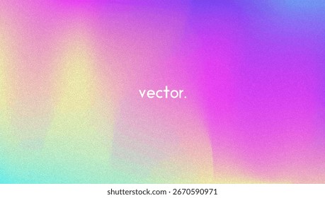 Fondo de gradiente de ruido. Abstractas Bolso Granulado En Colores Rosa, Púrpura Y Azul. Holograma irisado. Textura Holográfica Perlescente Con Lámina De Arco Iris. Luz Fluorescente En Mezcla De Papel Suave