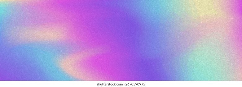 Fondo de gradiente de ruido. Abstractas Bolso Granulado En Colores Rosa, Púrpura Y Azul. Holograma irisado. Textura Holográfica Perlescente Con Lámina De Arco Iris. Papel de Antiguas con mezcla de salpicaduras de acuarela