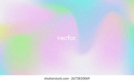Fondo de gradiente de ruido. Abstractas Bolso Granulado En Colores Rosa, Púrpura Y Azul. Holograma irisado. Textura Holográfica Perlescente Con Lámina De Arco Iris. Viejo Filtrar De Película Sobre Fondo Pastel