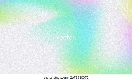 Noise Gradient Background. Abstract Grainy Bg In Pink, Purple And Blue Colors. Iridescent Hologram. Pearlescent Holographic Texture With Rainbow Foil. Ink Effect With Watercolor Cloud Wave