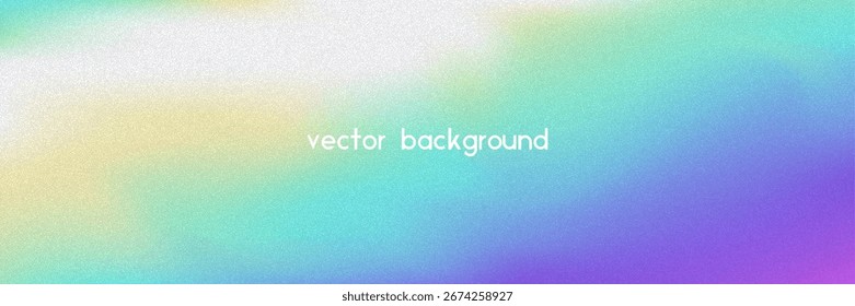 Fundo de gradiente de ruído. Abstrato Bg Granulado Nas Cores Rosa, Roxa E Azul. Holograma Iridescente. Textura Holográfica Pearlescente Com Folha De Arco-Íris. Mancha De Aquarela Em Estilo De Malha Pérola