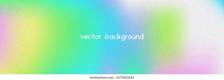 Noise Gradient Background. Abstract Grainy Bg In Pink, Purple And Blue Colors. Iridescent Hologram. Pearlescent Holographic Texture With Rainbow Foil. Cloudy Pastel Wallpaper With Ink Blend