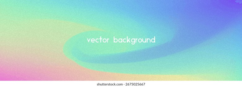 Noise Gradient Background. Abstract Grainy Bg In Pink, Purple And Blue Colors. Iridescent Hologram. Pearlescent Holographic Texture With Rainbow Foil. Cloudy Pastel Wallpaper With Ink Blend