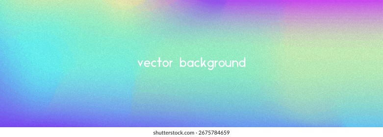 Noise Gradient Background. Abstract Grainy Bg In Pink, Purple And Blue Colors. Iridescent Hologram. Pearlescent Holographic Texture With Rainbow Foil. Summer Wall With Watercolor Dust Effect