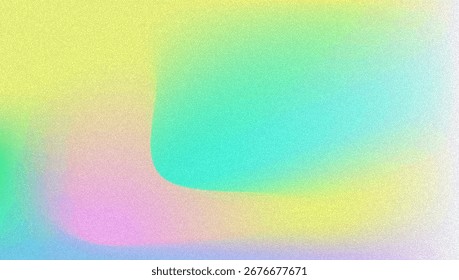 Noise Gradient Background. Abstract Grainy Bg In Pink, Purple And Blue Colors. Iridescent Hologram. Pearlescent Holographic Texture With Rainbow Foil. Vintage Paper With Watercolor Splash Blend