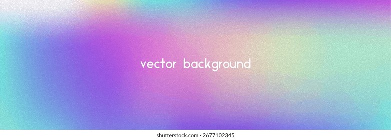 Fondo de gradiente de ruido. Abstractas Bolso Granulado En Colores Rosa, Púrpura Y Azul. Holograma irisado. Textura Holográfica Perlescente Con Lámina De Arco Iris. Transición de tinta sutil y destello suave