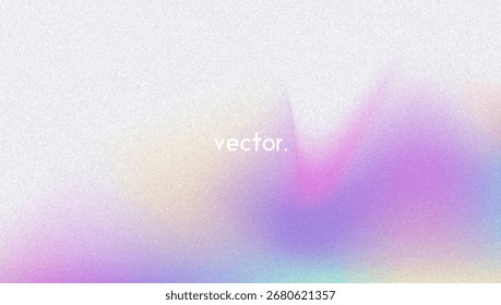 Fondo de gradiente de ruido. Abstractas Bolso Granulado En Colores Rosa, Púrpura Y Azul. Holograma irisado. Textura Holográfica Perlescente Con Lámina De Arco Iris. Efecto de quemadura de plástico con transición de neón