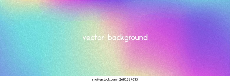 Fondo de gradiente de ruido. Abstractas Bolso Granulado En Colores Rosa, Púrpura Y Azul. Holograma irisado. Textura Holográfica Perlescente Con Lámina De Arco Iris. Pantalla Cromada Ligera Con Efecto Resplandor De Lente