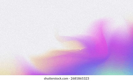 Fondo de gradiente de ruido. Abstractas Bolso Granulado En Colores Rosa, Púrpura Y Azul. Holograma irisado. Textura Holográfica Perlescente Con Lámina De Arco Iris. Grunge Blur Fondo En Malla De Plata