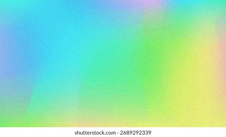 Noise Gradient Background. Abstract Grainy Bg In Pink, Purple And Blue Colors. Iridescent Hologram. Pearlescent Holographic Texture With Rainbow Foil. Smooth Chrome Cover With Vibrant Neon