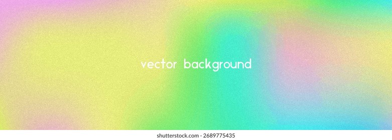 Noise Gradient Background. Abstract Grainy Bg In Pink, Purple And Blue Colors. Iridescent Hologram. Pearlescent Holographic Texture With Rainbow Foil. Modern Photo Wall With Soft Splash