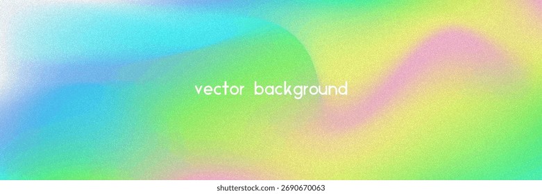 Fundo de gradiente de ruído. Abstrato Bg Granulado Nas Cores Rosa, Roxa E Azul. Holograma Iridescente. Textura Holográfica Pearlescente Com Folha De Arco-Íris. Parede de verão com efeito de poeira de aquarela