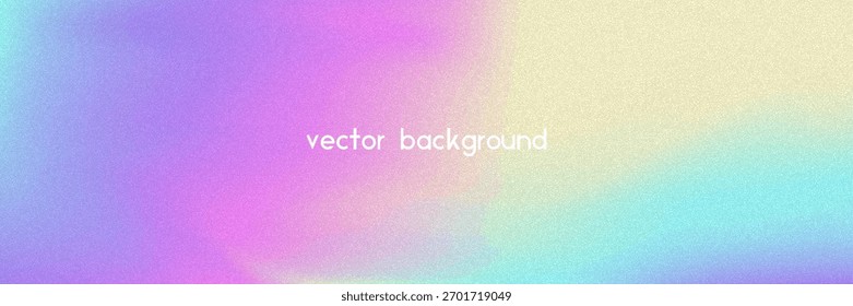 Noise Gradient Background. Abstract Grainy Bg In Pink, Purple And Blue Colors. Iridescent Hologram. Pearlescent Holographic Texture With Rainbow Foil. Summer Wall With Watercolor Dust Effect