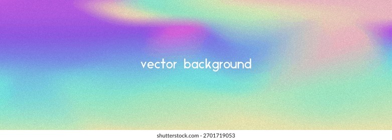 Fondo de gradiente de ruido. Abstractas Bolso Granulado En Colores Rosa, Púrpura Y Azul. Holograma irisado. Textura Holográfica Perlescente Con Lámina De Arco Iris. Fondo de pantalla Pastel Nublado Con Mezcla De Tinta