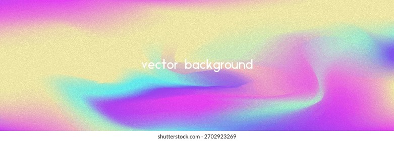 Fondo de gradiente de ruido. Abstractas Bolso Granulado En Colores Rosa, Púrpura Y Azul. Holograma irisado. Textura Holográfica Perlescente Con Lámina De Arco Iris. Resplandor de plata estético en papel de malla