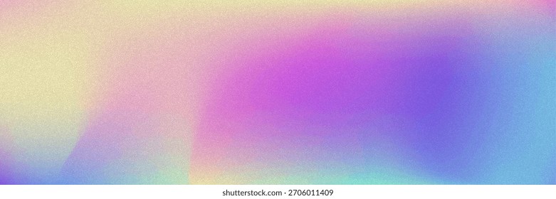 Fondo de gradiente de ruido. Abstractas Bolso Granulado En Colores Rosa, Púrpura Y Azul. Holograma irisado. Textura Holográfica Perlescente Con Lámina De Arco Iris. Resplandor plástico dinámico y flujo de neón