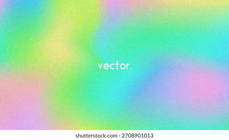 Rauschverlauf-Hintergrund Abstrakter, körniger BG in den Farben Rosa, Lila und Blau. Irisierendes Hologramm. Perlglanz holografische Textur mit Regenbogenfolie. Aquarell Splash im Perlmuttstil