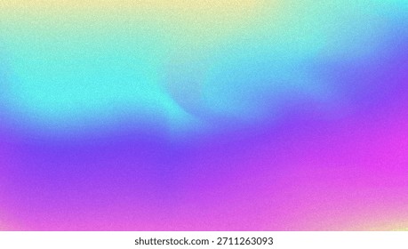 Fondo de gradiente de ruido. Abstractas Bolso Granulado En Colores Rosa, Púrpura Y Azul. Holograma irisado. Textura Holográfica Perlescente Con Lámina De Arco Iris. Grunge Blur Fondo En Malla De Plata