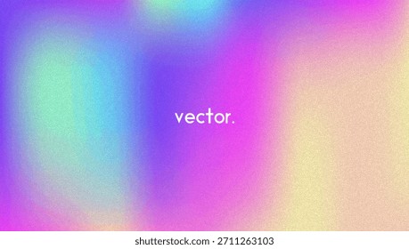 Fondo de gradiente de ruido. Abstractas Bolso Granulado En Colores Rosa, Púrpura Y Azul. Holograma irisado. Textura Holográfica Perlescente Con Lámina De Arco Iris. Pared de verano con efecto de polvo de acuarela