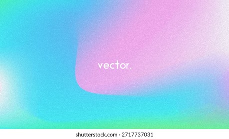 Fondo de gradiente de ruido. Abstractas Bolso Granulado En Colores Rosa, Púrpura Y Azul. Holograma irisado. Textura Holográfica Perlescente Con Lámina De Arco Iris. Foto de película moderna con polvo fluorescente