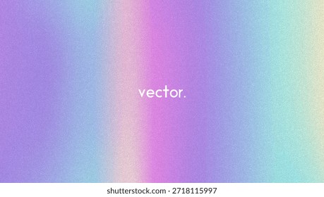 Fondo de gradiente de ruido. Abstractas Bolso Granulado En Colores Rosa, Púrpura Y Azul. Holograma irisado. Textura Holográfica Perlescente Con Lámina De Arco Iris. Efecto de quemadura de plástico con transición de neón
