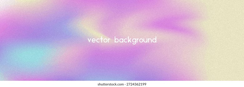 Fondo de gradiente de ruido. Abstractas Bolso Granulado En Colores Rosa, Púrpura Y Azul. Holograma irisado. Textura Holográfica Perlescente Con Lámina De Arco Iris. Pantalla Cromada Ligera Con Efecto Resplandor De Lente