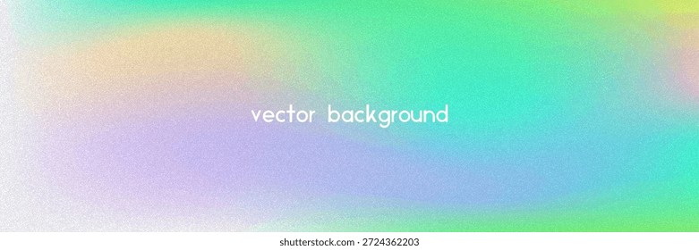 Rauschverlauf-Hintergrund Abstrakter, körniger BG in den Farben Rosa, Lila und Blau. Irisierendes Hologramm. Perlglanz holografische Textur mit Regenbogenfolie. Soft-Wave-Filter auf 3D-Vektorhintergrund
