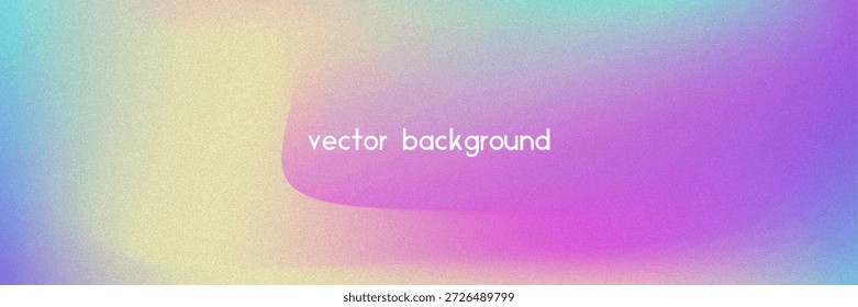 Noise Gradient Background. Abstract Grainy Bg In Pink, Purple And Blue Colors. Iridescent Hologram. Pearlescent Holographic Texture With Rainbow Foil. Modern Photo Wall With Soft Splash